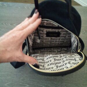 Trendy Juicy Couture Black Velour Backpack